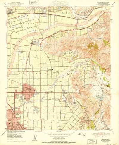 United States Geological Survey Orange, CA (1950, 24000-Scale) digital map
