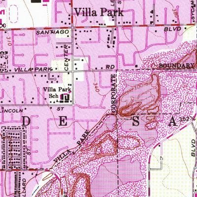 United States Geological Survey Orange, CA (1964, 24000-Scale) digital map