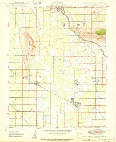 United States Geological Survey Orange Cove South, CA (1950, 24000-Scale) digital map