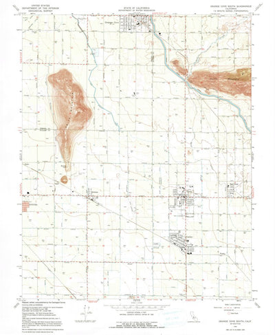 United States Geological Survey Orange Cove South, CA (1966, 24000-Scale) digital map