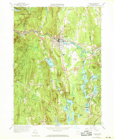 United States Geological Survey Orange, MA (1961, 24000-Scale) digital map