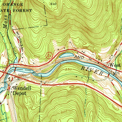 United States Geological Survey Orange, MA (1961, 24000-Scale) digital map