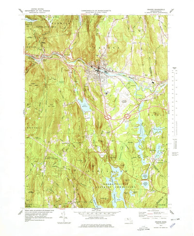 United States Geological Survey Orange, MA (1977, 25000-Scale) digital map
