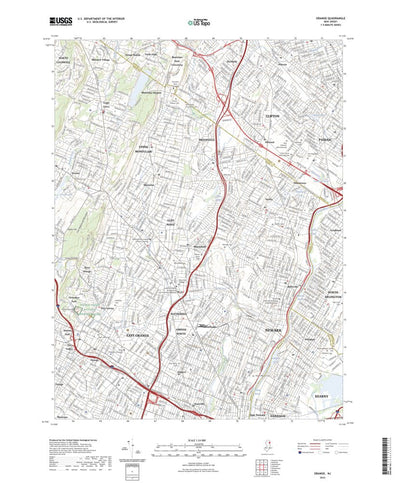 United States Geological Survey Orange, NJ (2023, 24000-Scale) digital map