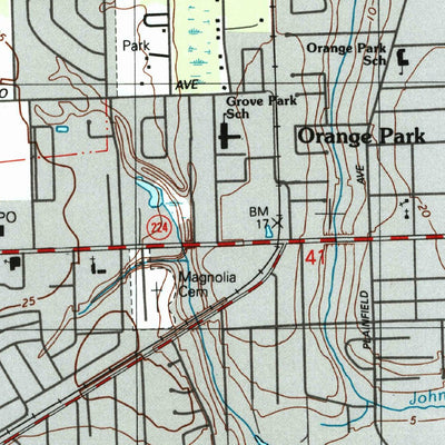 United States Geological Survey Orange Park, FL (1994, 24000-Scale) digital map