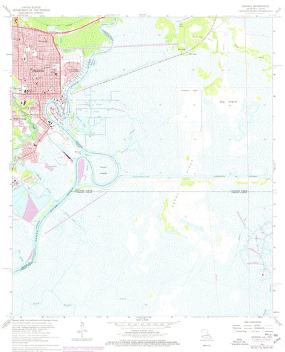 United States Geological Survey Orange, TX-LA (1960, 24000-Scale) digital map