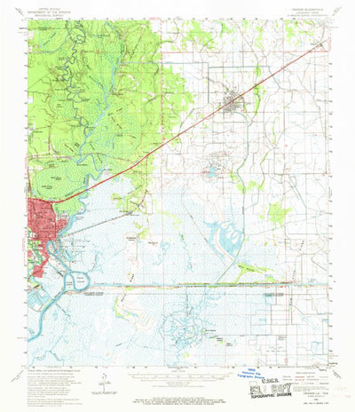 United States Geological Survey Orange, TX-LA (1960, 62500-Scale) digital map