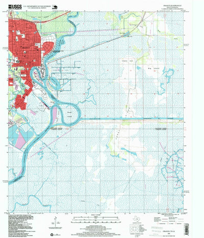 United States Geological Survey Orange, TX-LA (1996, 24000-Scale) digital map