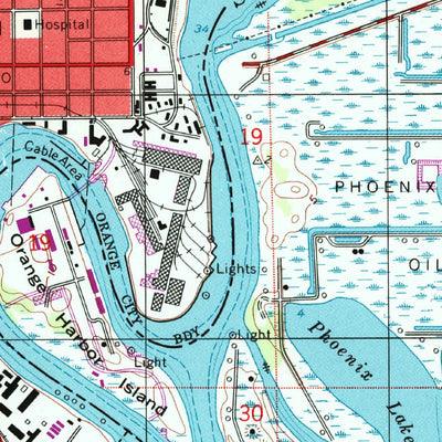 United States Geological Survey Orange, TX-LA (1996, 24000-Scale) digital map