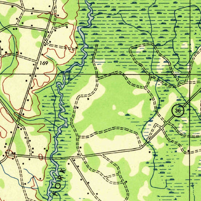 United States Geological Survey Orangeburg, SC (1943, 62500-Scale) digital map