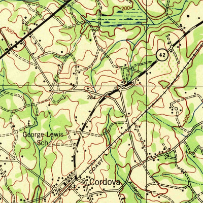 United States Geological Survey Orangeburg, SC (1943, 62500-Scale) digital map