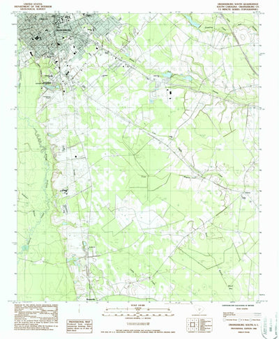 United States Geological Survey Orangeburg South, SC (1982, 24000-Scale) digital map