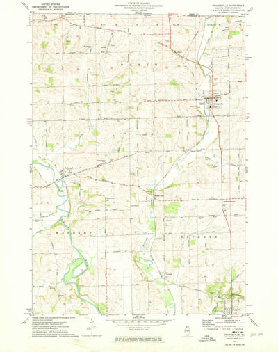 United States Geological Survey Orangeville, IL (1971, 24000-Scale) digital map