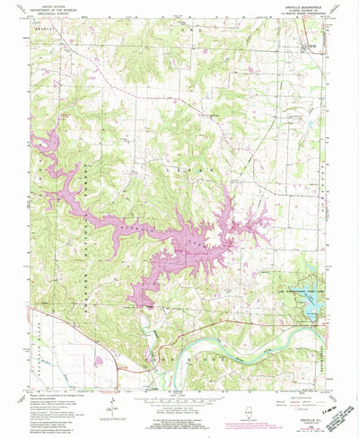 United States Geological Survey Oraville, IL (1968, 24000-Scale) digital map