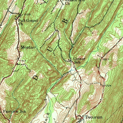 United States Geological Survey Orbisonia, PA (1939, 62500-Scale) digital map