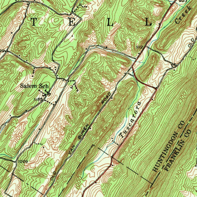 United States Geological Survey Orbisonia, PA (1939, 62500-Scale) digital map