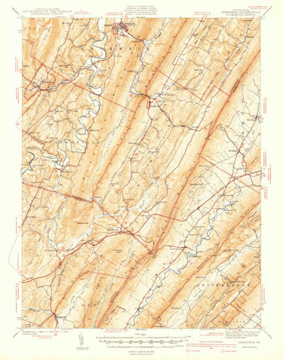 United States Geological Survey Orbisonia, PA (1940, 62500-Scale) digital map