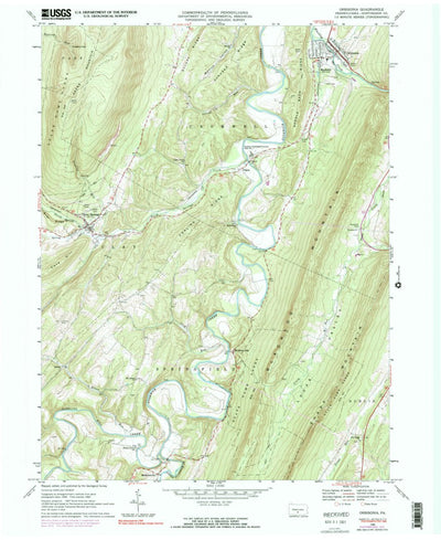 United States Geological Survey Orbisonia, PA (1966, 24000-Scale) digital map