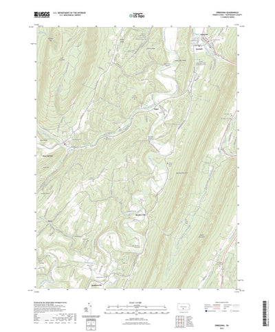 United States Geological Survey Orbisonia, PA (2023, 24000-Scale) digital map