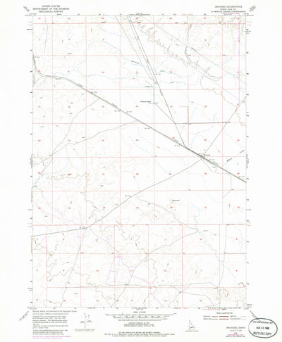 United States Geological Survey Orchard, ID (1955, 24000-Scale) digital map