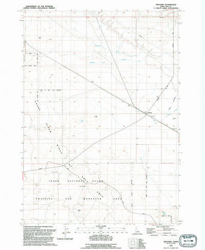 United States Geological Survey Orchard, ID (1992, 24000-Scale) digital map