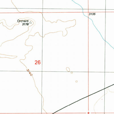United States Geological Survey Orchard, ID (1992, 24000-Scale) digital map