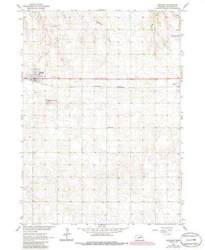 United States Geological Survey Orchard, NE (1963, 24000-Scale) digital map