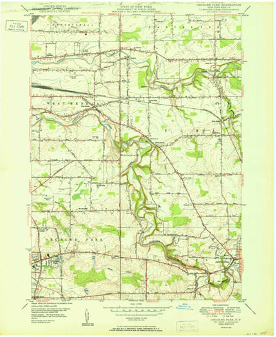 United States Geological Survey Orchard Park, NY (1950, 24000-Scale) digital map