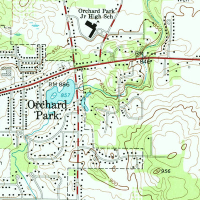United States Geological Survey Orchard Park, NY (1965, 24000-Scale) digital map