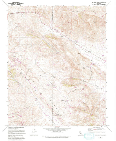 United States Geological Survey Orchard Peak, CA (1961, 24000-Scale) digital map