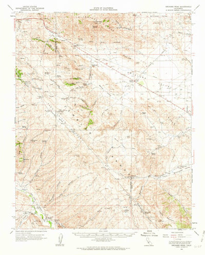 United States Geological Survey Orchard Peak, CA (1961, 62500-Scale) digital map