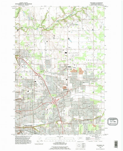United States Geological Survey Orchards, WA (1990, 24000-Scale) digital map
