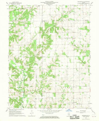 United States Geological Survey Orchardville, IL (1968, 24000-Scale) digital map