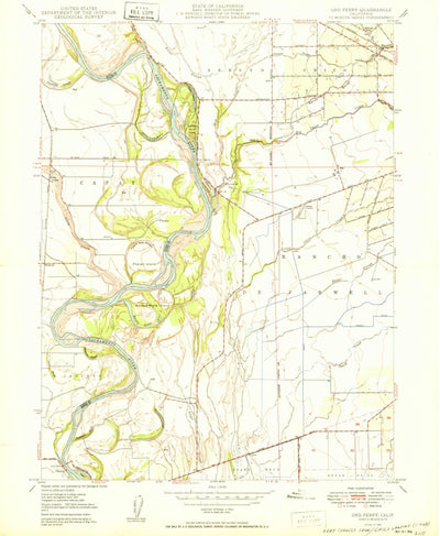 United States Geological Survey Ord Ferry, CA (1950, 24000-Scale) digital map