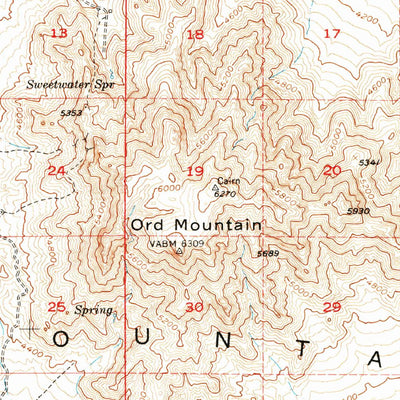 United States Geological Survey Ord Mountains, CA (1955, 62500-Scale) digital map