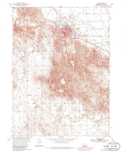 United States Geological Survey Ord, NE (1954, 24000-Scale) digital map