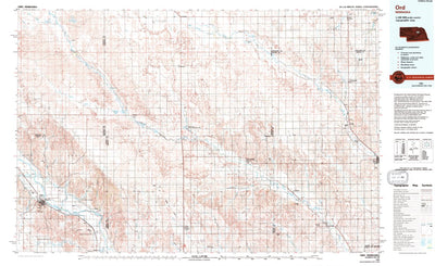 United States Geological Survey Ord, NE (1985, 100000-Scale) digital map