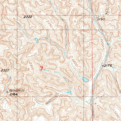 United States Geological Survey Ord NW, NE (1954, 24000-Scale) digital map