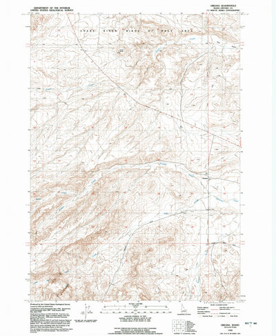 United States Geological Survey Oreana, ID (1992, 24000-Scale) digital map