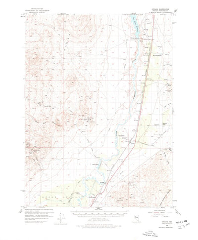 United States Geological Survey Oreana, NV (1956, 62500-Scale) digital map
