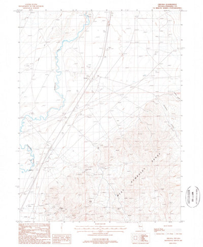 United States Geological Survey Oreana, NV (1987, 24000-Scale) digital map