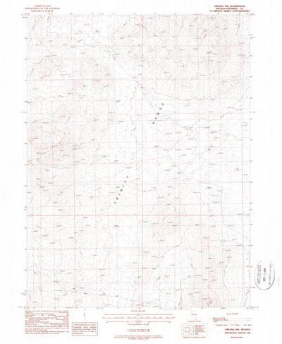 United States Geological Survey Oreana NW, NV (1987, 24000-Scale) digital map