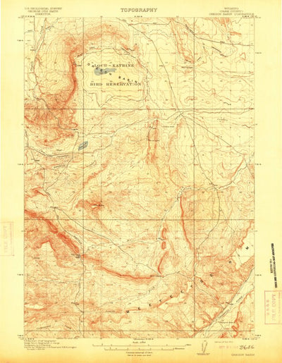 United States Geological Survey Oregon Basin, WY (1913, 62500-Scale) digital map