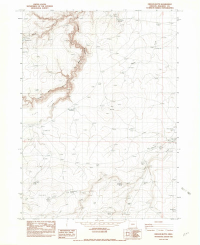 United States Geological Survey Oregon Butte, OR (1982, 24000-Scale) digital map