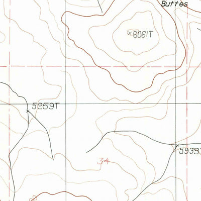 United States Geological Survey Oregon Butte, OR (1982, 24000-Scale) digital map