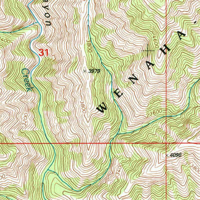 United States Geological Survey Oregon Butte, WA (1995, 24000-Scale) digital map