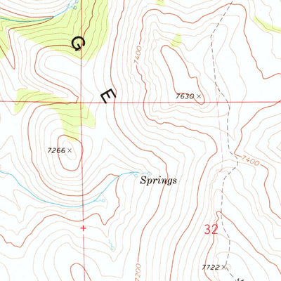 United States Geological Survey Oregon Canyon, NV (1977, 24000-Scale) digital map