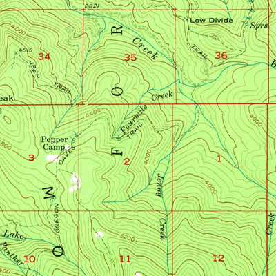 United States Geological Survey Oregon Caves, OR-CA (1954, 62500-Scale) digital map