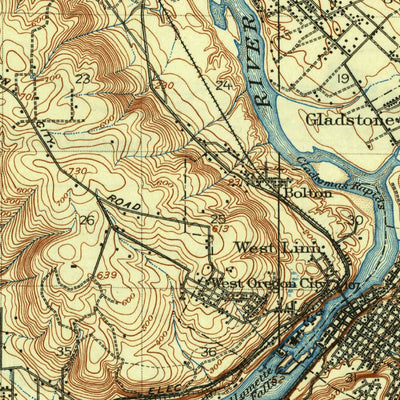 United States Geological Survey Oregon City, OR (1914, 62500-Scale) digital map