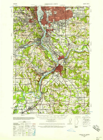 United States Geological Survey Oregon City, OR (1939, 62500-Scale) digital map